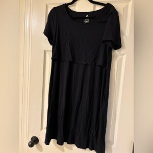 Kindred Bravely Black Sheath Sleeveless Nursing Dress Casual Medium